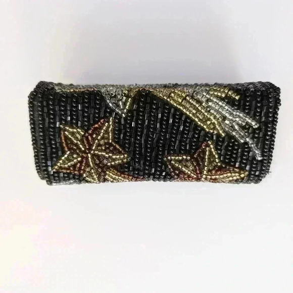 Vintage Beaded Shooting Star Small Clutch Purse Wth Lipstick Case Neiman Marcus
